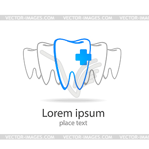 Стоматология знак. Стоматологическая клиника Логотип понятие. - клипарт в векторе