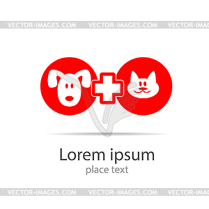 Veterinary medicine logo - vector clipart