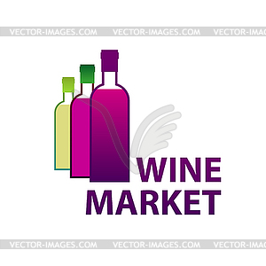 Wine market - vector clipart