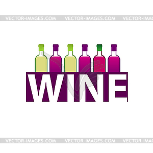 Wine market - vector image