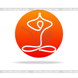 Yoga logo - vector image