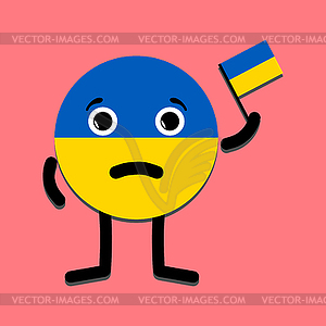 Грустная страна украина изображена как символ холдина - стоковый векторный клипарт