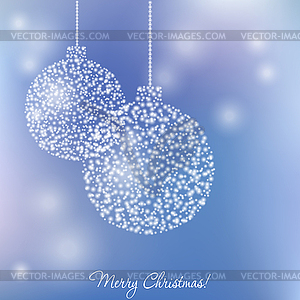 Elegant christmas card - color vector clipart