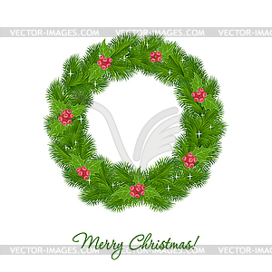 Christmas wreath - vector clipart