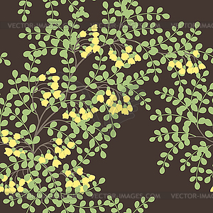 Pattern with abstract leaves - vector image