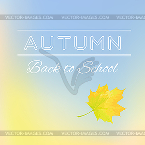 Back to school poster - vector clip art