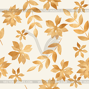 Gold autumn leaves - vector clipart