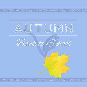 Back to school poster - vector clipart / vector image