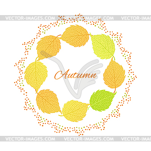 With autumn leaves - vector image