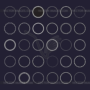 Circle ornament patterns - vector clip art