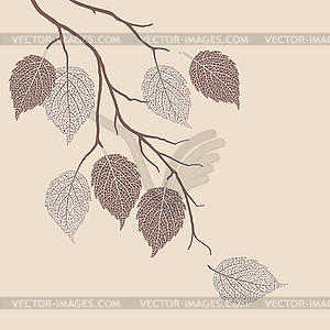 Осенние листья на дереве - изображение векторного клипарта