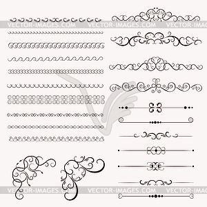 Set vintage decorative frames - vector clip art