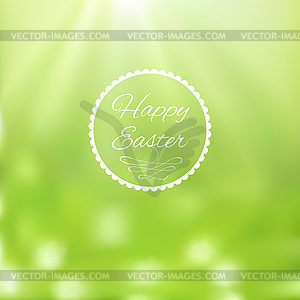 Elegant Easter card on blurred background - vector clip art