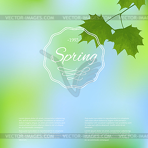 Elegant with maple leaves - royalty-free vector clipart