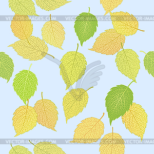 Pattern with elegant leaves - vector clip art