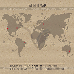 Map of world - vector clipart