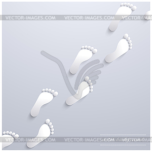 Eco friendly footprints - color vector clipart