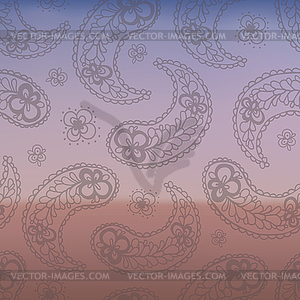 Seamless paisely background - vector clip art