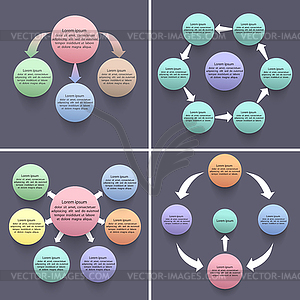 Set modern Business step options - vector clipart