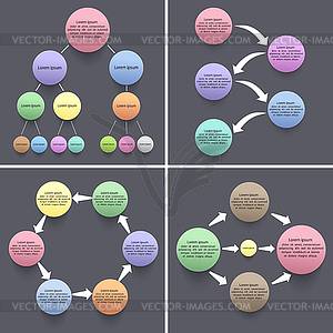 Set modern Business step options - vector clip art