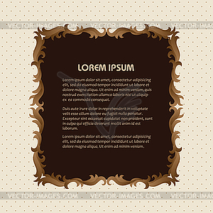 Vintage decorative frame - color vector clipart