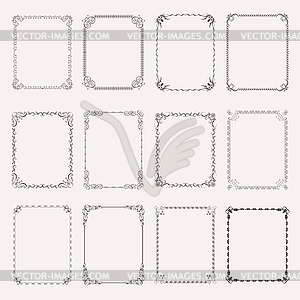 Vintage decorative frames - vector image