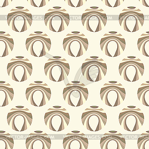 Elegant seamless pattern with abstract fans - vector clip art