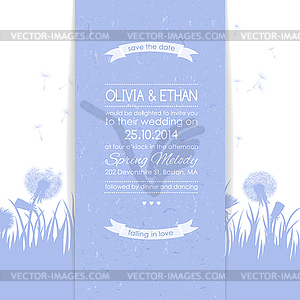 Wedding card or invitation - vector clipart