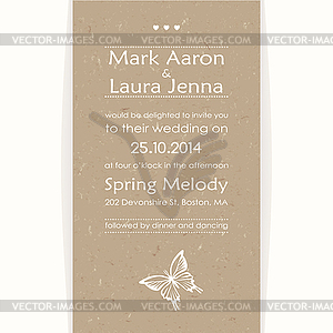 Wedding card or invitation - vector image