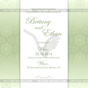 Wedding card or invitation - vector clip art