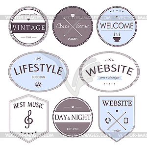 Hipster design icons - vector clip art