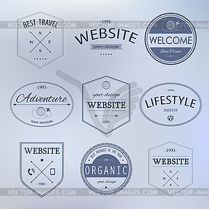 Vintage styled design hipster icons - vector clip art