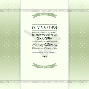 Wedding card or invitation - vector clipart