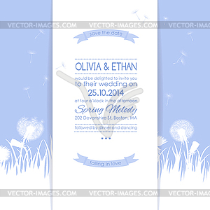 Wedding card or invitation - vector clip art