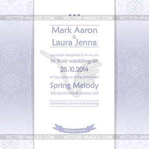 Wedding card or invitation - vector image