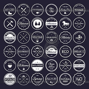 Hipster icons set - vector image