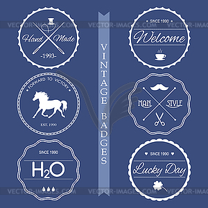 Set of vintage hipster logos - vector clip art