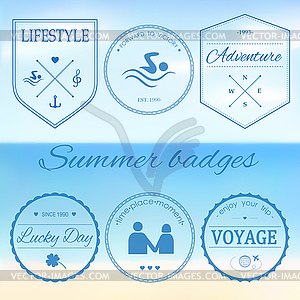 Set of vintage hipster logos - vector image