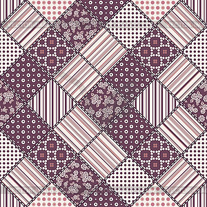 Creative seamless patchwork pattern - vector image