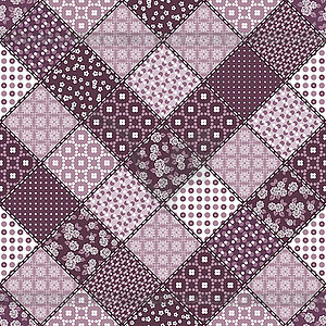 Creative seamless patchwork pattern - vector image