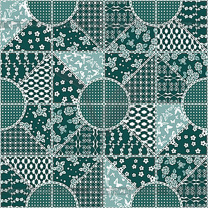 Creative seamless patchwork pattern - vector clipart