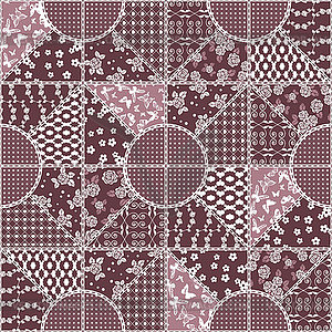 Creative seamless patchwork pattern - vector image