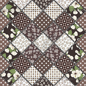 Creative seamless patchwork pattern - vector clip art