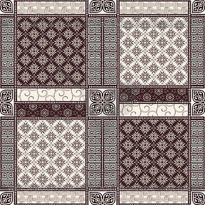 Creative seamless patchwork pattern - vector clipart
