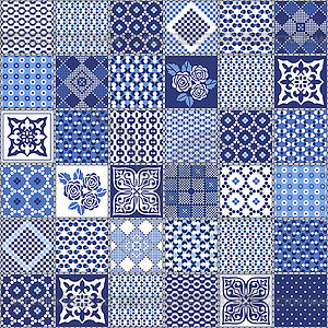 Creative seamless patchwork pattern - vector clip art