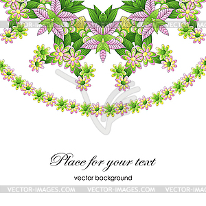 Floral watercolor texture pattern with flowers - vector clip art