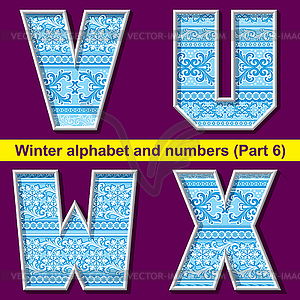 Winter ABC. Part  - vector clip art