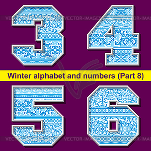 Winter ABC. Part  - vector clipart
