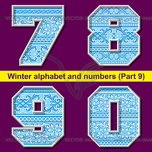 Winter ABC. Part  - vector clipart