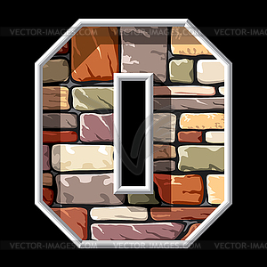 Stone letter - vector clip art